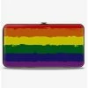 Cheap 🎁 Rainbow Stripe Painted Hinged Wallet ⌛