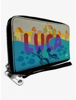 Brand new ❤️ Luca and Alberto Sea Monster Seaside Zip Around Wallet ✔️