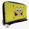 Flash Sale 🤩 SpongeBob Biting Lip Zip Around Wallet ✔️ -Bags & Purses Shop Online 15654567 hi