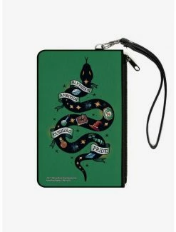 Promo 🎁 Harry Potter Slytherin Serpent Traits Canvas Clutch Wallet ✨ -Bags & Purses Shop Online 15654627 av1
