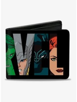 Best Sale 🌟 Marvel Brick Avenger Faces Bifold Wallet 😀