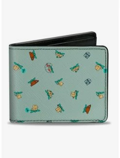 Wholesale 🧨 Star Wars The Mandalorian Helmet and Child Sketch Bifold Wallet ✨