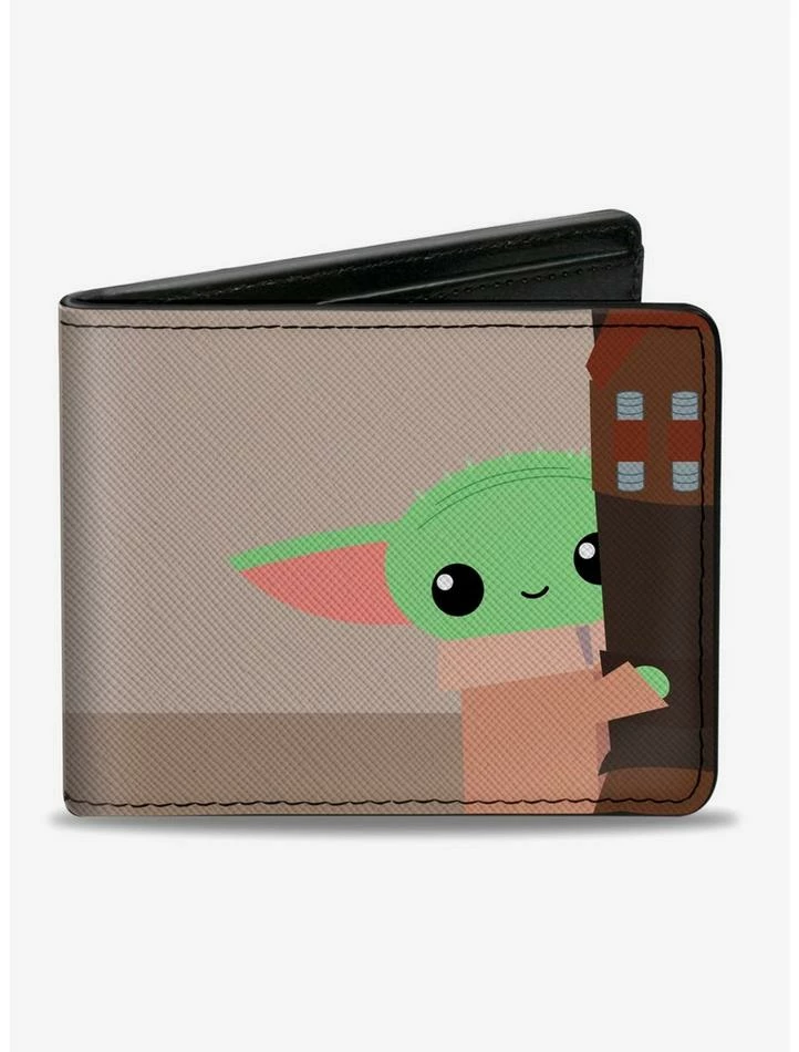 Best Pirce 🥰 Star Wars The Mandalorian with The Child Hiding Bifold Wallet ❤️ 3 Best Pirce 🥰 Star Wars The Mandalorian with The Child Hiding Bifold Wallet ❤️