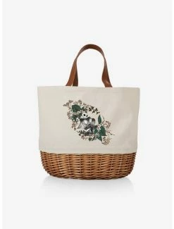 Flash Sale 🧨 The Nightmare Before 🎄 Christmas Jack And Sally Canvas Willow Basket Tote ⌛