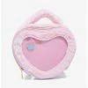 Hot Sale ✨ Pink Fuzzy Heart Pin Collector Mini 🎒 Backpack ❤️