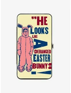 Promo 🎉 A 🎅 Christmas Story Ralphie Deranged Easter Bunny Hinge Wallet ❤️