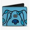 New 🛒 Blues Clues Face And Paw Print Bifold Wallet 🌟 -Bags & Purses Shop Online 15948546 hi