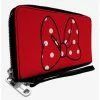 New ✨ Disney Minnie Mouse Polka Dot Bow Zip Around Wallet ⌛
