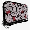Cheapest 👍 Disney Minnie Mouse Stacked Zip Around Wallet 💯