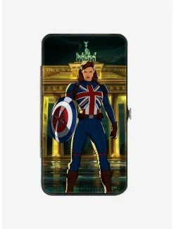 Promo 🧨 Marvel What If...? Captain Carter Shield Logo Hinge Wallet ✔️