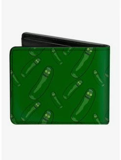 Brand new ✔️ Rick And Morty Pickle Rick Toss Print Bifold Wallet 🤩 -Bags & Purses Shop Online 15948702 av1