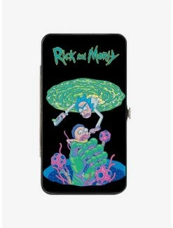 Outlet ✨ Rick And Morty Portal Battle Botanical Cell Hinge Wallet 💯