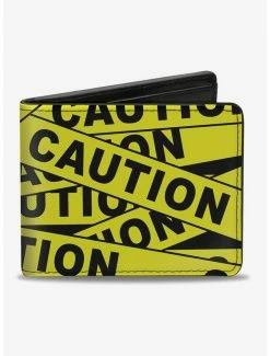 Outlet 👍 Caution Tape Bifold Wallet ❤️