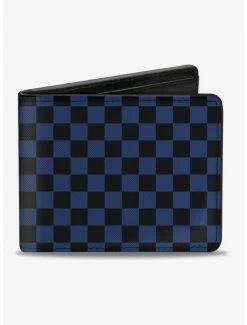 Wholesale 🛒 Checker Print Bifold Wallet Royal ✨