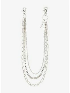 Brand new 😍 Silver Dagger 20 Inch 22 Inch & 24 Inch Triple Wallet Chain ✨