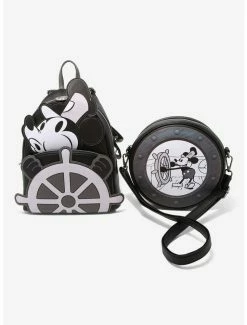 Promo 🔥 Loungefly Disney Steamboat Willie Mini 🎒 Backpack 🔥 -Bags & Purses Shop Online 16568778 av3