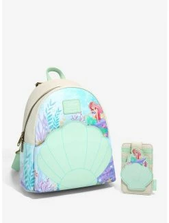 Flash Sale ⭐ Loungefly Disney The Little Mermaid Shell Mini 🎒 Backpack ⌛ -Bags & Purses Shop Online 16568820 av4