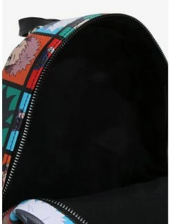 New ⌛ Jujutsu Kaisen Chibi Character Grid Mini 🎒 Backpack 🎁 -Bags & Purses Shop Online 16816451 av3