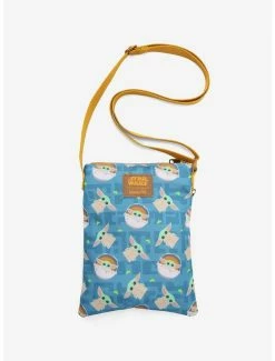 Flash Sale 🥰 Loungefly Star Wars The Mandalorian Chibi The Child Passport Crossbody Bag 🧨 -Bags & Purses Shop Online 16915419 av1