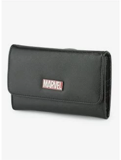Top 10 👍 Marvel Comics Red Brick Metal Emblem Flap Wallet Black 👏