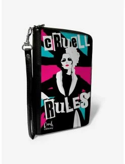 Coupon 🥰 Disney Cruella Cruell Rules Union Jack Zip Around Wallet 🎁 -Bags & Purses Shop Online 16926159 av1
