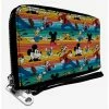 Wholesale 🥰 Disney Mickey Mouse And Friends Fab Four Stripe Zip Around Wallet 🎁 -Bags & Purses Shop Online 16926165 hi