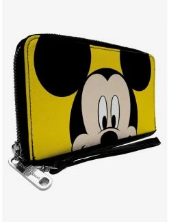 Promo ❤️ Disney Mickey Mouse Close Up Zip Around Wallet 🔔