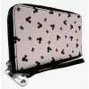 Discount 🔔 Disney Mickey Mouse Ears Logo Toss Print Zip Around Wallet 🎁