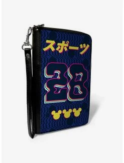 Promo 🤩 Disney Mickey Mouse Sports Kanji Zip Around Wallet 👍