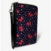 New 😀 Disney Minnie Mouse Bow Polka Dot Toss Print Zip Around Wallet 🔥 -Bags & Purses Shop Online 16926209 hi