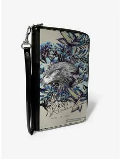 Promo 👍 Harry Potter Ravenclaw Floral Sketch Zip Around Wallet ⭐