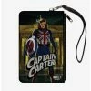 Best Sale 👍 Marvel What If?? Captain Carter Shield Canvas Zip Clutch Wallet 🤩