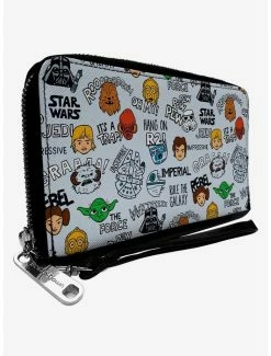 Budget 🎉 Star Wars Cartoon Zip Around Wallet ✔️ -Bags & Purses Shop Online 16926289 av1