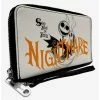 New 👍 The Nightmare Before 🔔 Christmas Jack See You In Your Nightmare Zip Around Wallet 🧨