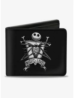 Promo 🧨 The Nightmare Before 🎅 Christmas Misfit Love Jack And Sallys Bifold Wallet 🥰