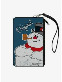Best Sale 🔥 Frosty Snowman Original Canvas Zip Clutch Wallet ✨