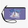 Cheapest 🧨 Frosty Snowman Skating Canvas Zip Clutch Wallet ✨