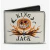 Cheap 🥰 The Nightmare Before 🎄 Christmas King Jack Bifold Wallet 🔥