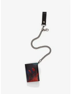 Flash Sale 🤩 Friday The 13th Jason Bloody Mask Trifold Chain Wallet 👏 -Bags & Purses Shop Online 17565601 av1