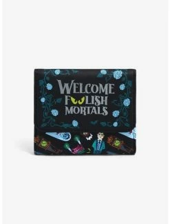 Budget 😍 Loungefly Disney The Haunted Mansion Foolish Mortals Mini Flap Wallet ⌛