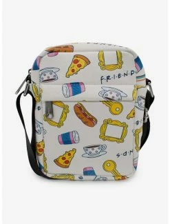 Wholesale 😀 Friends Food Icons Vegan Leather Crossbody Bag ❤️