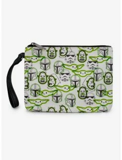 Promo 🥰 Star Wars The Mandalorian Characters Stacked Wristlet 🎁
