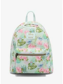 Cheap ⌛ Loungefly Disney Lilo & Stitch Tropical Friends Mini 🎒 Backpack ⭐