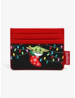 Budget 🥰 Loungefly Star Wars The Mandalorian Holiday Grogu Cardholder 🛒 -Bags & Purses Shop Online 18706211 av1