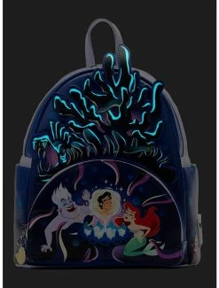 Hot Sale 👏 Loungefly Disney The Little Mermaid Glow-In-The-Dark Lair Mini 🎒 Backpack 🥰 -Bags & Purses Shop Online 19198418 av1
