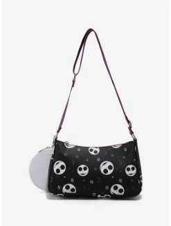 New 🎁 The Nightmare Before 🎁 Christmas Jack Purple Crossbody Bag With Coin Purse 😀 -Bags & Purses Shop Online 19200141 av1