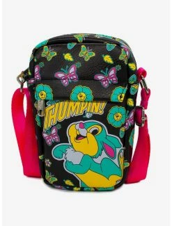 Outlet ❤️ Disney Bambi Thumper Thumpin Retro Pose Floral Collage Cross Body Bag ✨