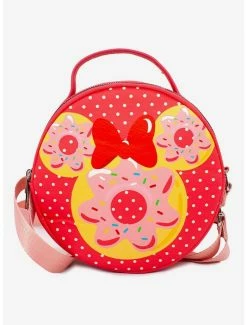 Brand new ❤️ Disney Minnie Mouse Bow And Ears Donut Dessert With Polka Dot Cross Body Bag ❤️