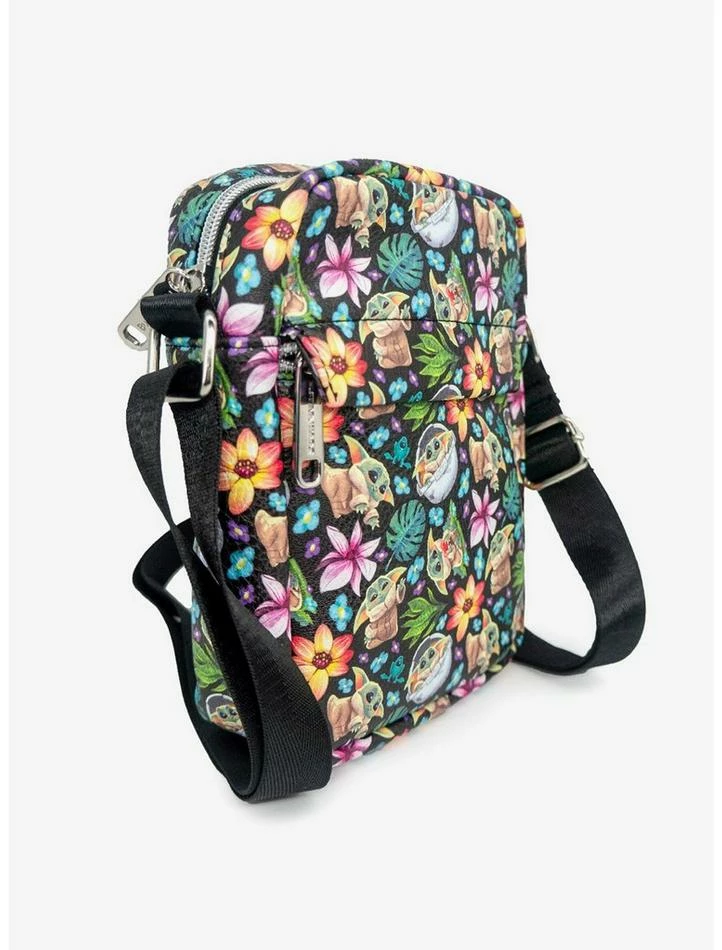 Promo ๐ฏ Star Wars The Mandalorian Baby Yoda Poses Floral Collage Cross Body Bag ๐ 4 Promo ๐ฏ Star Wars The Mandalorian Baby Yoda Poses Floral Collage Cross Body Bag ๐ - Image 2