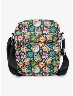 Promo 💯 Star Wars The Mandalorian Baby Yoda Poses Floral Collage Cross Body Bag 👍